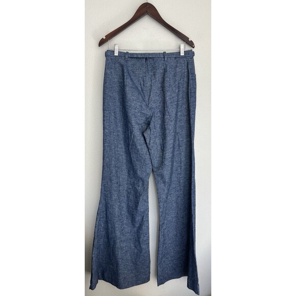 Zimmermann Eden Chambray Flared Pants Blue Size AU 3/US 10 - Picture 11 of 14